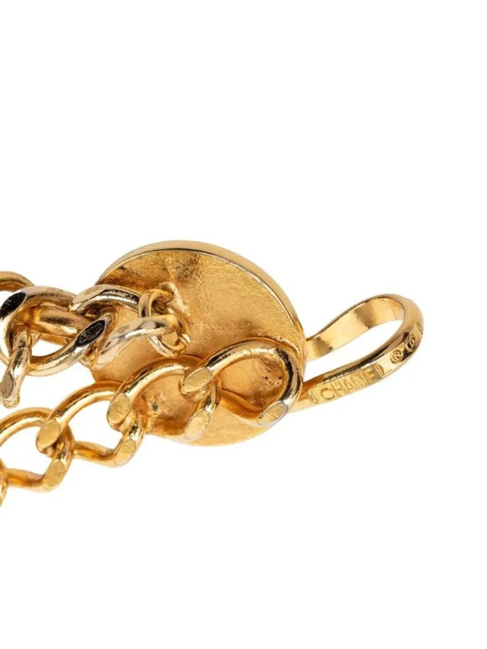 Chanel CC Logo Triple Strand Chain Belt Gold Plated